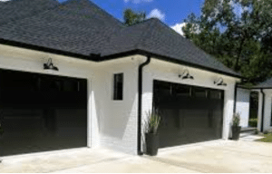 modern black garage door