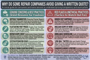 Why Do Some Repair Companies Avoid Giving a Written Quote?