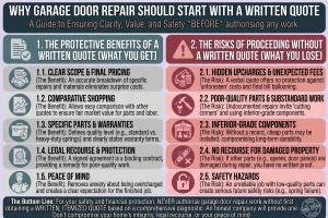 Why Should Garage Door Repair Start With a Written Quote?